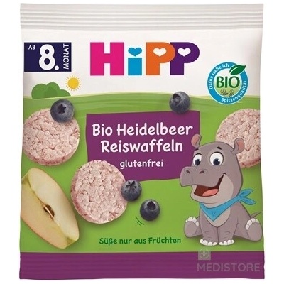 HiPP BIO ryžové oblátky čučoriedka 30 g