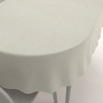 Biante oválný ubrus BKW-207 Pískový žíhaný 130x220 cm