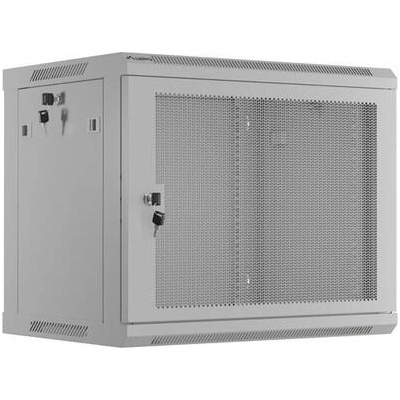 Lanberg Комуникационен шкаф, Lanberg rack cabinet 19" wall-mount 9U/600x450 with perforated door grey (flat pack) (WF01-6409-23S)