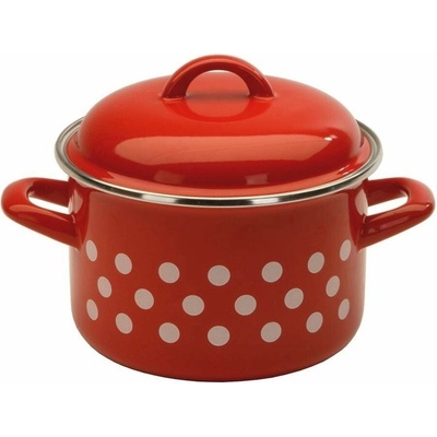 Metalac Hrnec Červený puntík Standard s poklicí 24 cm 6,75 l MAT12508