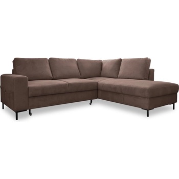 Miuform Кафяв разтегателен ъглов диван от рипсено кадифе (десен ъгъл) Lofty Lilly - Miuform (1063ON5)