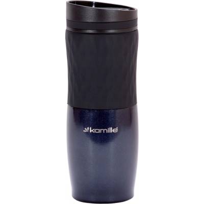 Kamille termohrnek 500 ml šedý černý