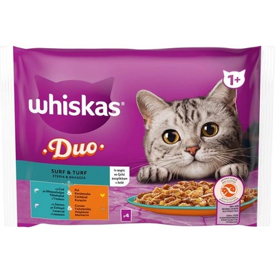 Whiskas Duo Surf & Turf в желе 4 x 85 г