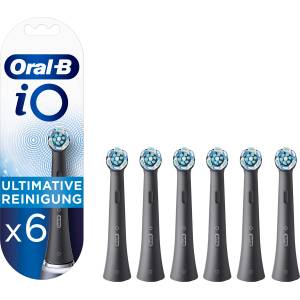 Oral-B iO Ultimate Cleaning Replacement Brush Heads for Electric Toothbrush, 6 Pieces, Tooth Cleaning with iO Technology, Toothbrush Attachment, Black - 4210201418184 - boombuy
