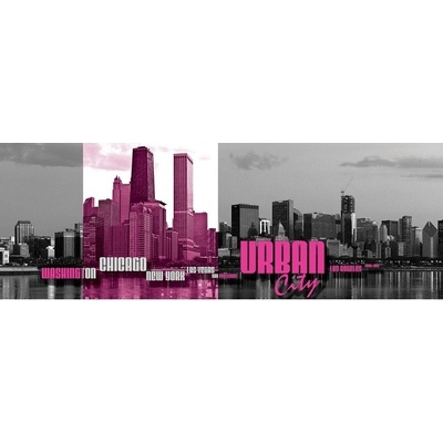 Preinterier FT5618 Fototapeta na stenu Urban city - fialová vlies 620cm x 219cm