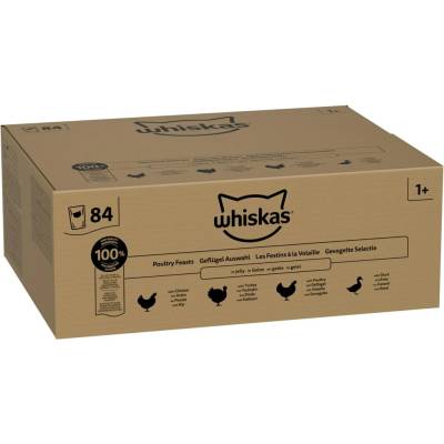 Whiskas 1+ Adult drůbeží pokrmy v želé 84 x 85 g