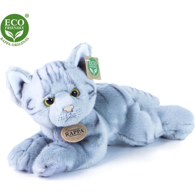 Rappa Плюшена лежаща сива Котка 30 см. - серия Еко приятели - Rappa (203921)