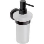 SAPHO X-Round - Дозатор за сапун с държач, матирано стъкло/черно XR101B (XR101B)