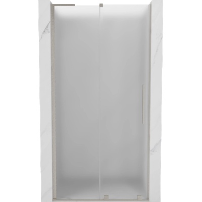 Mexen Velar L плъзгащи се врати за душ 120 см, матирани, четкан никел - 871-120-003-31-97 (871-120-003-31-97)