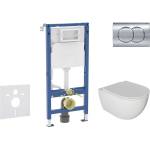 Geberit Duofix - Комплект за предстенна инсталация, Oudee тоалетна и softclose седалка, бутон Delta01, лъскав хром SANI11CA1124B (SANI11CA1124B)