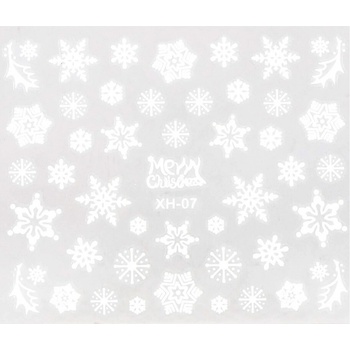BIO NAILS Nálepka Vianoce XH-07 biela