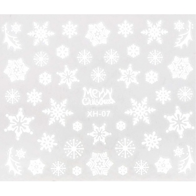 BIO NAILS Nálepka Vianoce XH-07 biela