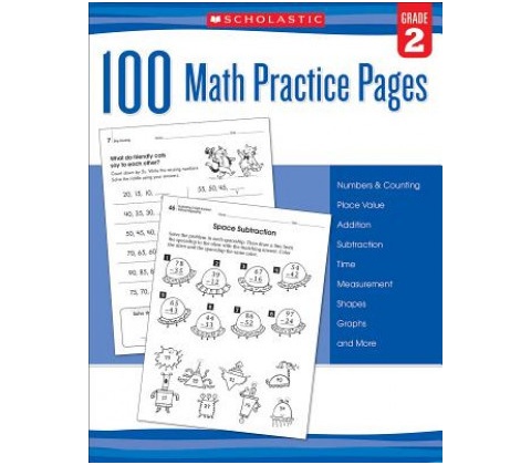 100 Math Practice Pages, Grade 2