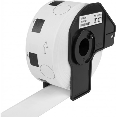 PRINTLINE kompatibilní s Brother DK-11218, papírové kulaté štítky, průměr 24mm, 1000ks PLLB15, DK11218