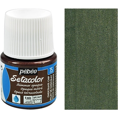 Barva na textil Pébéo Setacolor Shimmer 45 ml Hnědá čokoláda 75