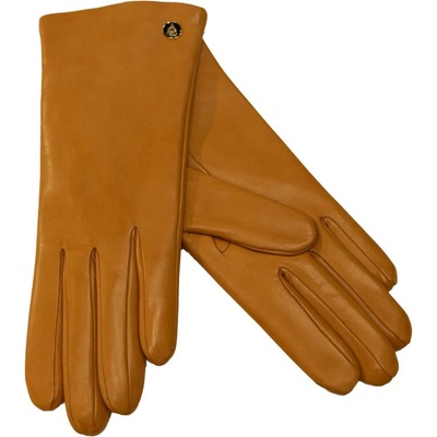 Carlsbad Hat dámské koňakové kožené rukavice vlněná podšívka