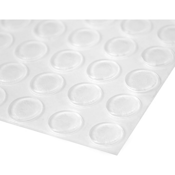 Onpira Malé průhledné samolepicí gumové dorazy/podložky Ø8-15mm Typ: Ø 8 mm (80 ks)