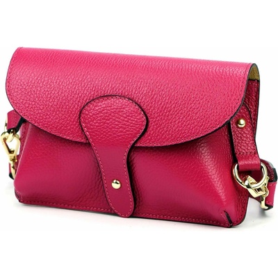 Luka dámska Malá Kožená Kabelka Crossbody Fuksia Na Telefón 24-076