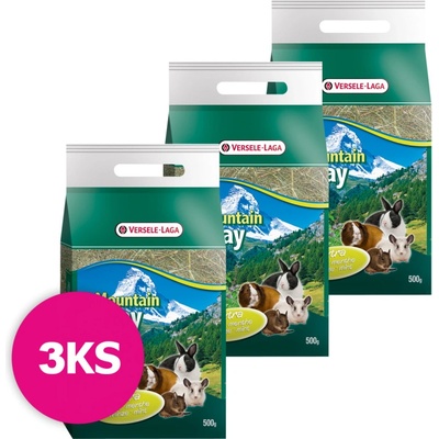 Versele Laga Mountain Hay pre hlodavce s mätou 3 x 0,5 kg