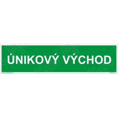 Manutan Únikový východ, samolepka 400 x 100 x 0,4 mm, fotoluminiscenční