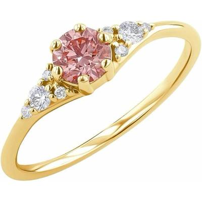 Eppi Zásnubný prsteň s certifikovaným fancy pink lab grown diamantom Diana RE46215