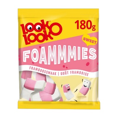 Look-O-Look žvýkací bonbóny s příchutí maliny 180 g