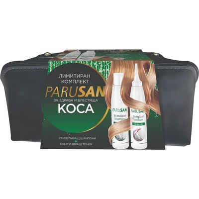 Parusan Комплект - Шампоан и Тоник за жени, 2 х 200 ml + Несесер
