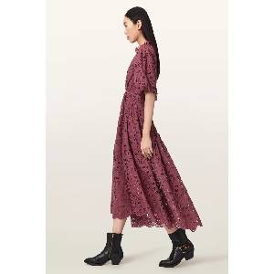 AllSaints разкроена рокля ODETTE (W001DE) - answear - 508,32 лв