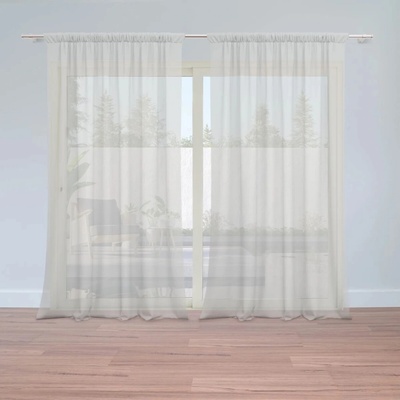 Sablio Záclony Ľadovošedá: 2ks 150x250cm