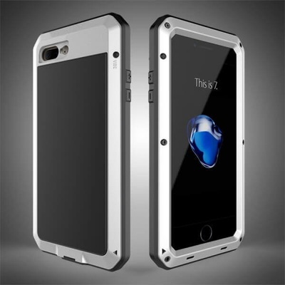 SES EXTRÉMNE odolné hliníkovo-silikónový Apple iPhone 8 - strieborné
