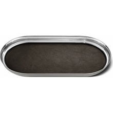 Georg Jensen Podnos Manhattan 35cm nerez/kůže