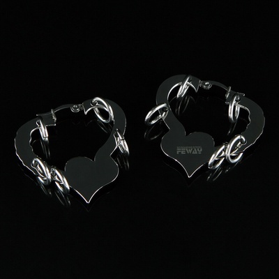 Šperk Holíč oceľové náušnice v tvare srdca ON278
