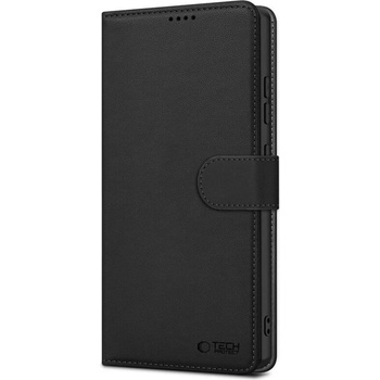 Tech-Protect Кожен Калъф с Джобове за iPhone 17e/ 16e, Tech-Protect Wallet Book Case, Черен (5906302360307)