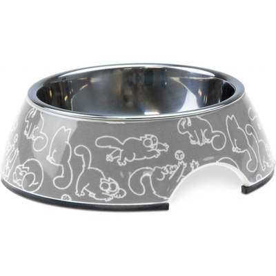 Karlie Simon's Cat miska pro kočky tmavě šedá 14 x 14 x 4,5 CM 160 ML