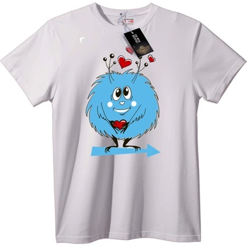 NOONEBRAND Тениска Любовен Монстър - 2XL, White