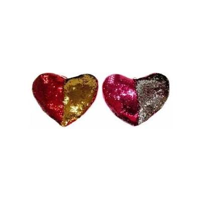 SUN-DAY Heart with sequins 37cm 2col 153623