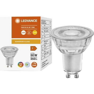 Ledvance LED žiarovka GU10 4,7W 50W 350lm 2700K Warm 36° CRI90 Stmievateľné sklo Superior