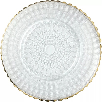 LE COQ Helios Tanier plytký 160 mm zlatý barokový okraj 6 ks