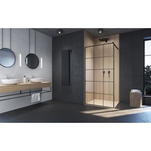 RADAWAY Walk-In MODO NEW BLACK II sklo:factory Šířka: 100 cm