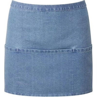 Premier Workwear Pracovná zástera krátka s vreckami PR155 Blue Denim Pantone 2166C 60 x 33 cm