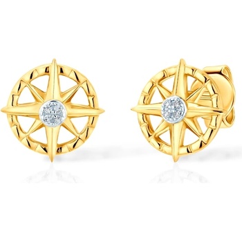 SAVICKI Обеци Компас Savicki: злато, диаманти