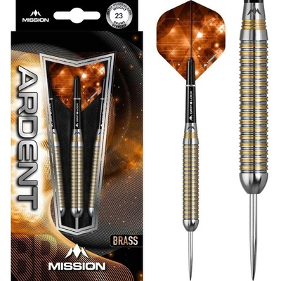 Sada steel šípok Mission Ardent M1 23g, brass