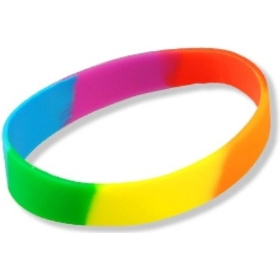 Silikónový náramok Dúha LGBT - farebný