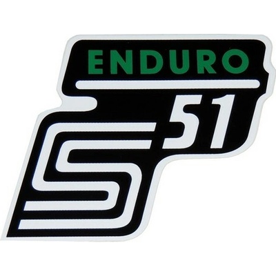 Nálepka schránky ENDURO, ZELENÁ - Simson S51