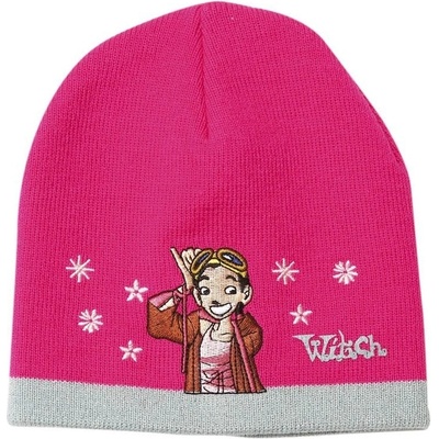 zimní čepice růžová Witch