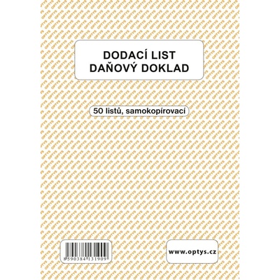 Optys 1319 Dodací list A5 samopropisujicí 50 listů