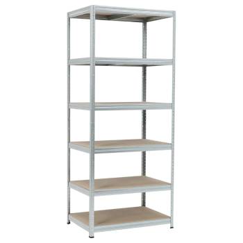 Image 1 of Carmen Метален стелаж STAR 213x90x60 см, до 250 кг на рафт - Цинк (3580518)