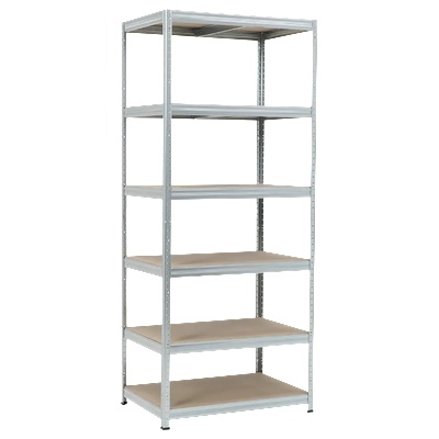 Carmen Метален стелаж STAR 213x90x60 см, до 250 кг на рафт - Цинк (3580518)