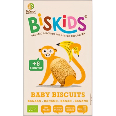 Belkorn BISkids BIO dětské celozrnné sušenky s banánem bez přidaného cukru 6M+ 120 g – Zboží Dáma