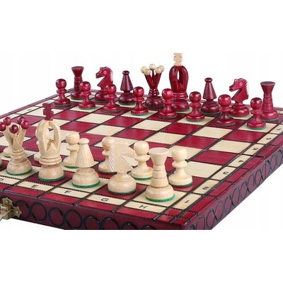 ŠACHY KRÁLOVSKÉ STŘEDNÍ (35x35cm) višeň Sunrise Chess & Games